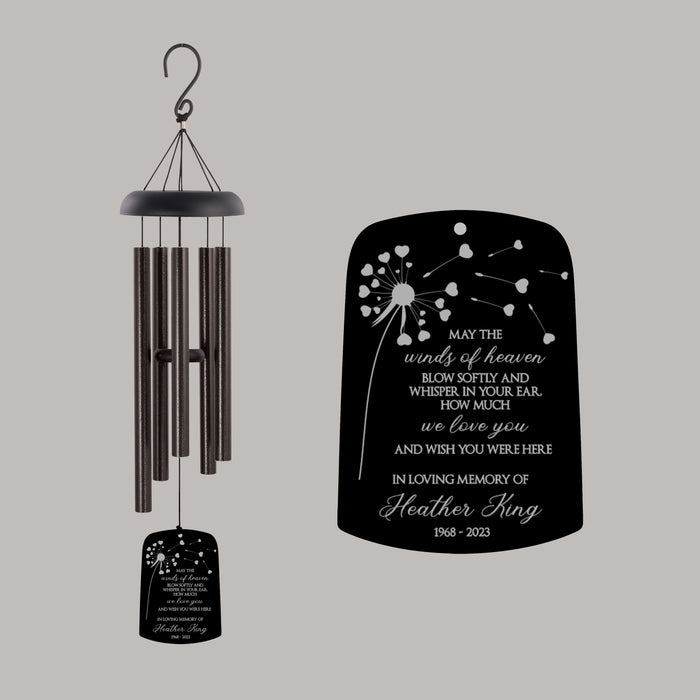 Personalized "Winds of Heaven..." Memorial Wind Chime