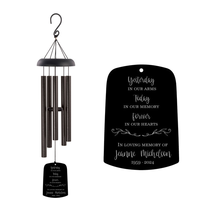 Personalized "Yesterday Today Forever" Memorial Wind Chime