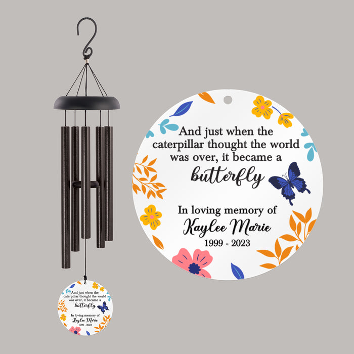 Butterfly memorial wind chime