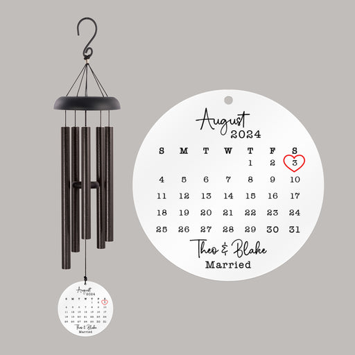 Anniversary Date Calendar Wind Chime