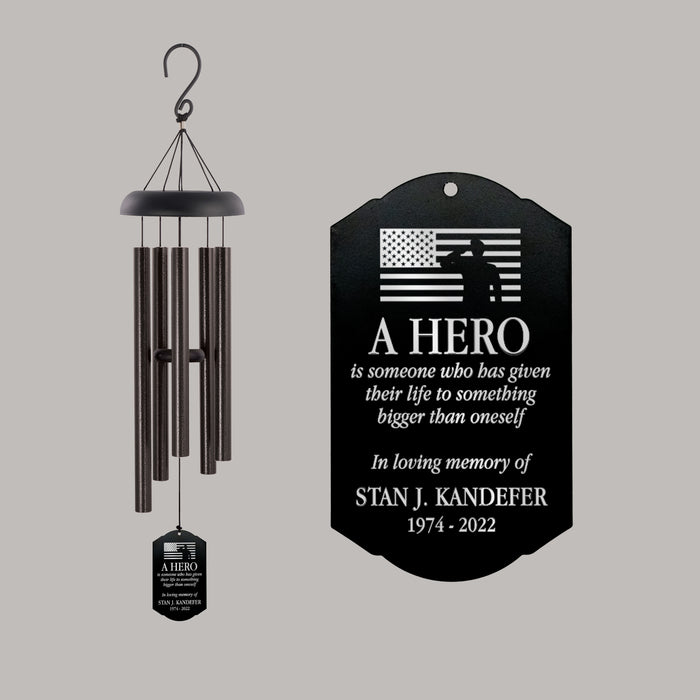 Personalized Veteran Memorial Wind Chime