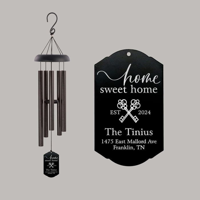 Personalized "Home Sweet Home" Housewarming Wind Chime