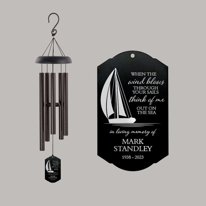 Personalized Sailing Memorial Wind Chime