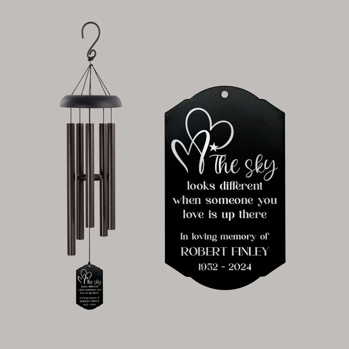 Personalized "Sky Looks Different" Memorial Wind Chime