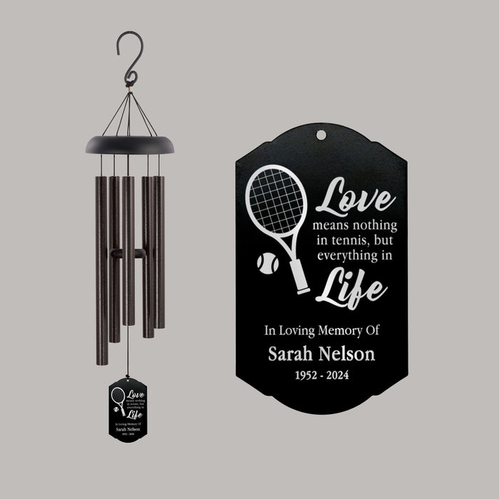 Personalized Tennis Memorial Wind Chime