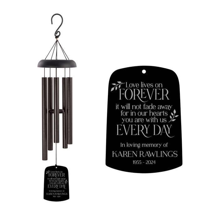 Personalized “Love Lives on Forever” Memorial Wind Chime