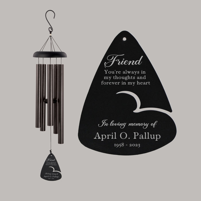 Friend memorial wind chime personalized