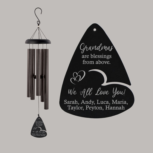 Grandma wind chime personalized with grandchildren's names