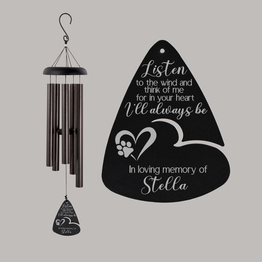 Personalized pet memorial wind chime