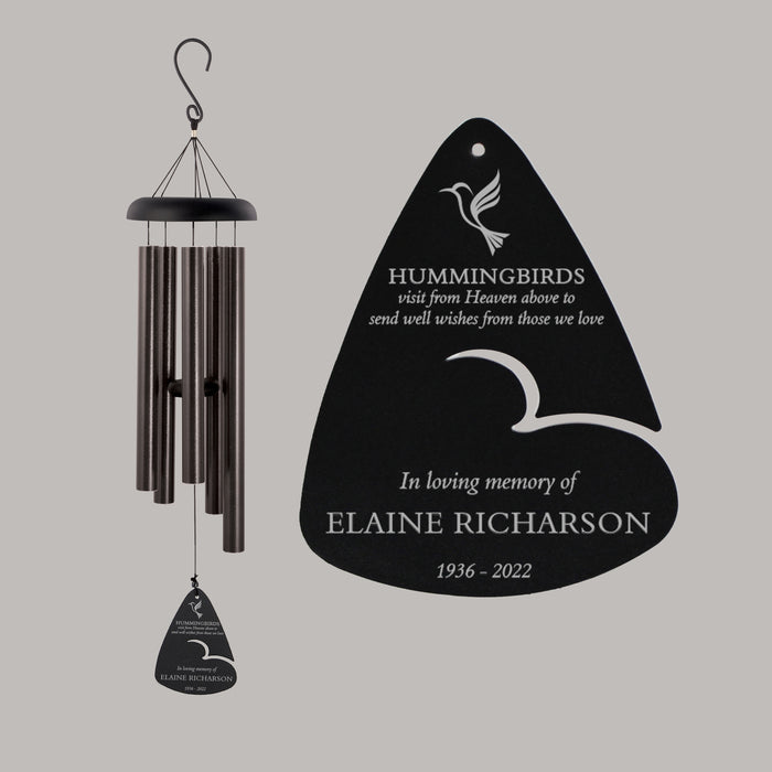 Hummingbird memorial wind chime