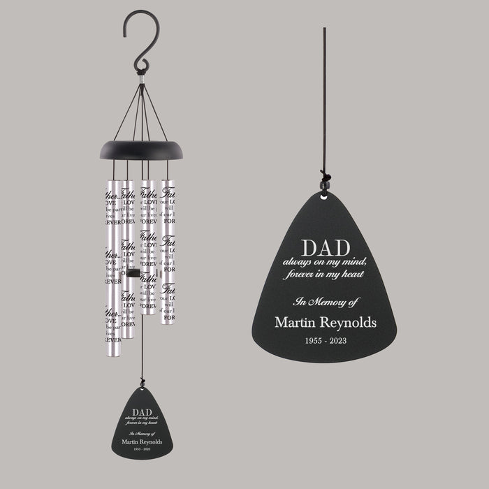 Dad forever in my heart wind chime memorial