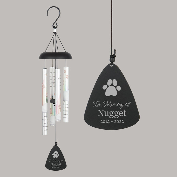 Paw Print Pet Memorial Wind Chime Gift