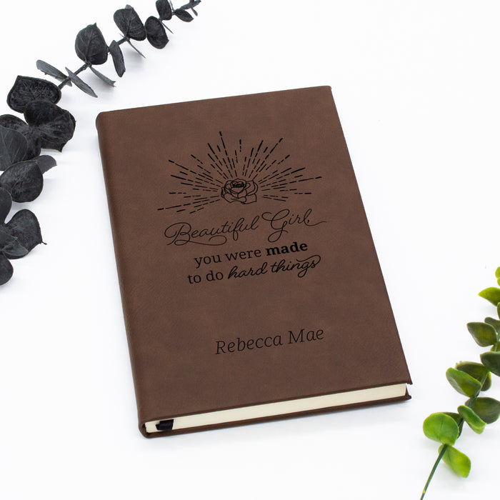 Personalized "You Were Made To Do Hard Things" Journal