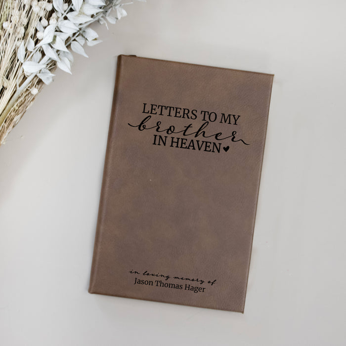 Personalized "Letters to Brother in Heaven" Journal