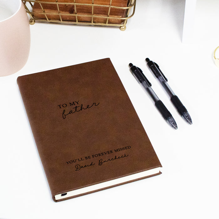 Personalized "To My Father" Memorial Journal