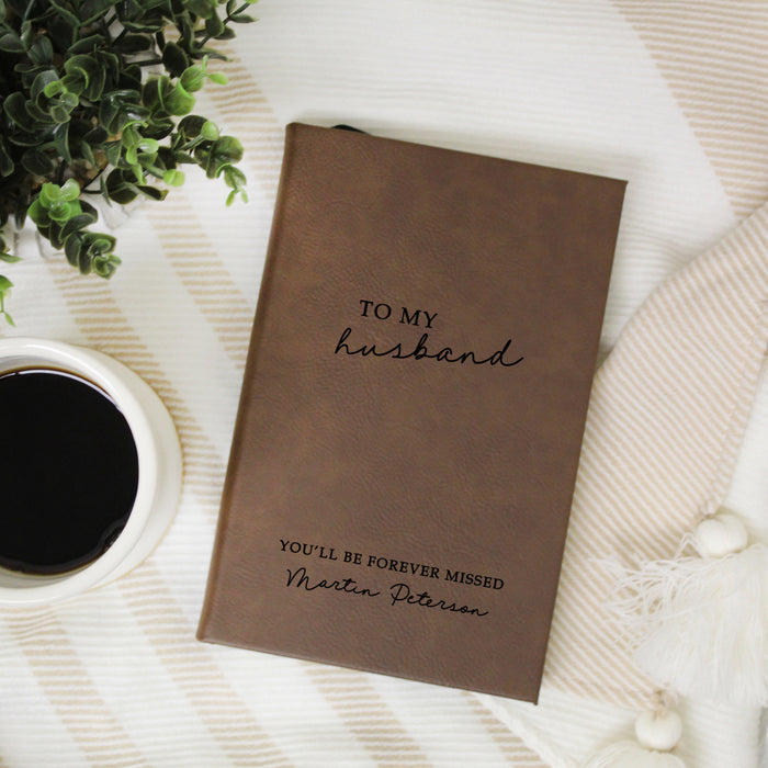 Personalized "To My Husband" Memorial Journal