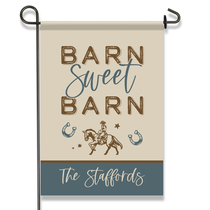 Personalized Barn Sweet Barn Welcome Flag