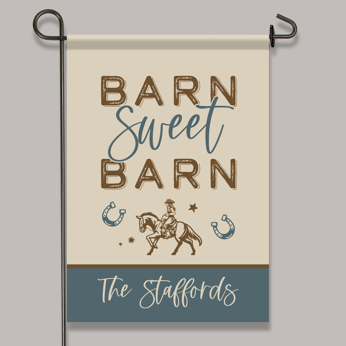 Personalized Barn Sweet Barn Welcome Flag