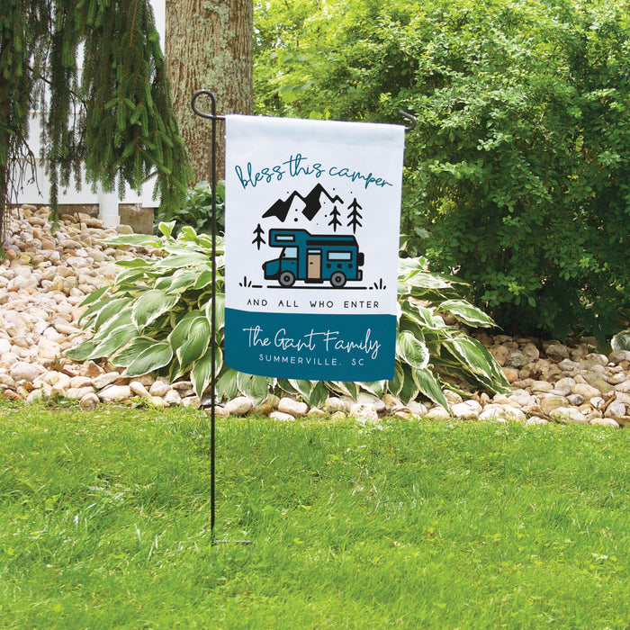 Personalized "Bless this Camper" Garden Flag