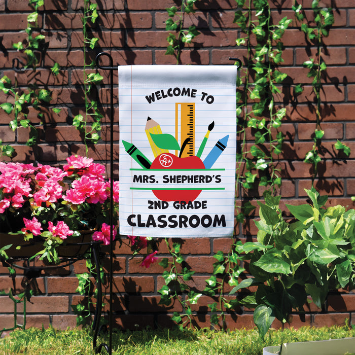 Personalized Teacher's Classroom Welcome Flag