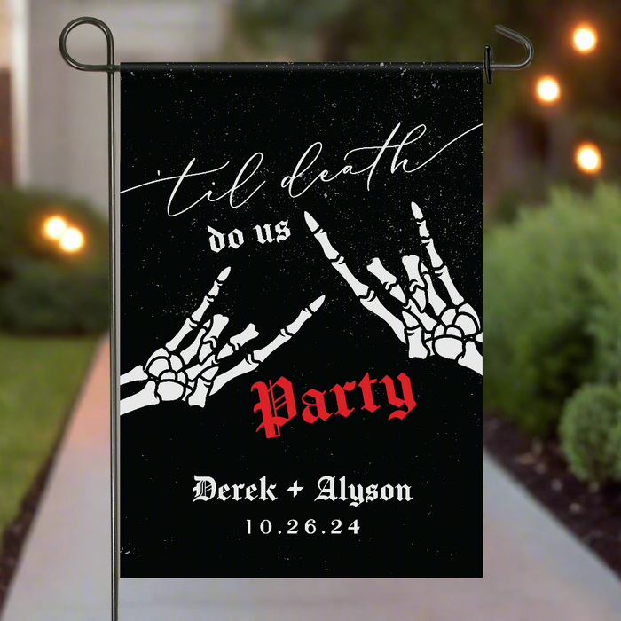 Personalized Halloween Party Wedding Garden Flag