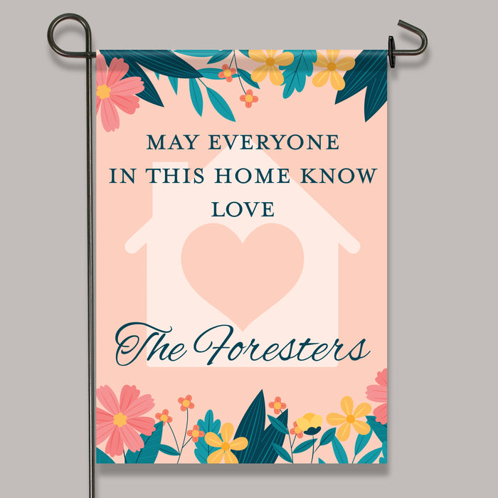 Personalized "Know Love" Spring Garden Flag