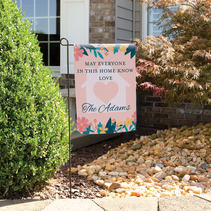 Personalized "Know Love" Spring Garden Flag