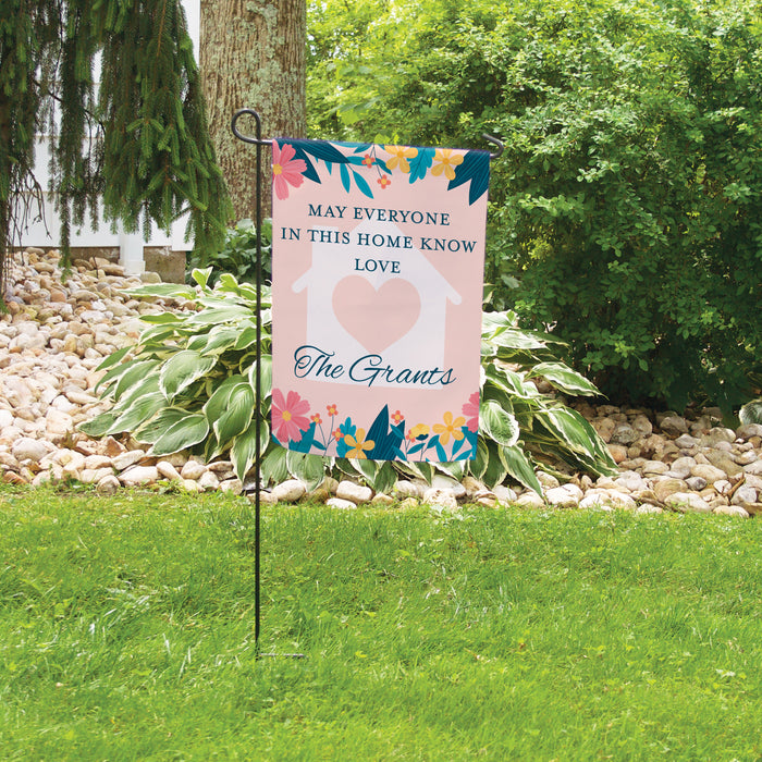 Personalized "Know Love" Spring Garden Flag