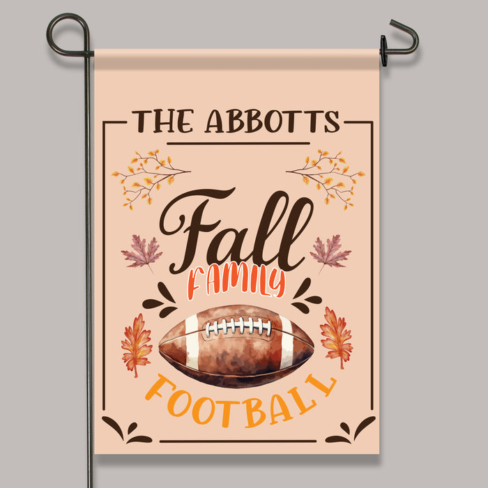 Personalized "Fall Family Football" Garden Flag