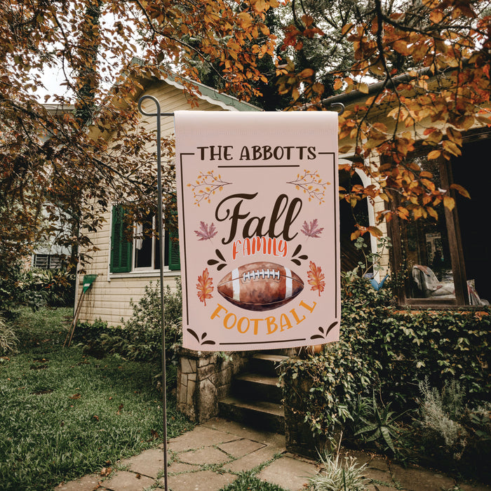 Personalized "Fall Family Football" Garden Flag