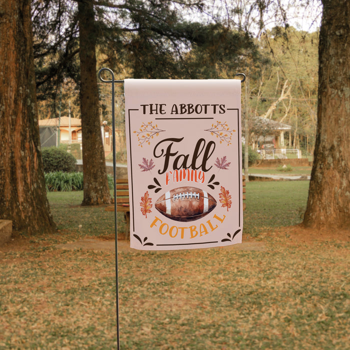 Personalized "Fall Family Football" Garden Flag