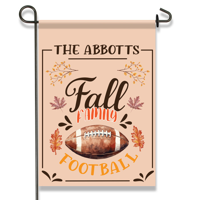 Personalized "Fall Family Football" Garden Flag