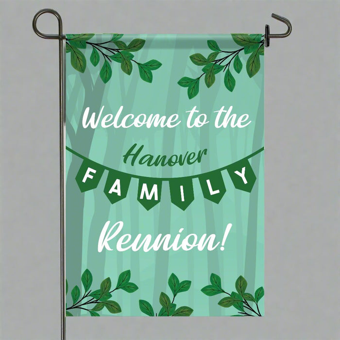 Personalized "Welcome to Family Reunion" Garden Flag