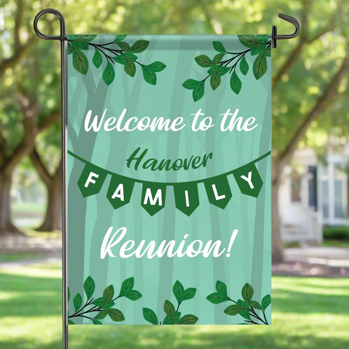 Personalized "Welcome to Family Reunion" Garden Flag