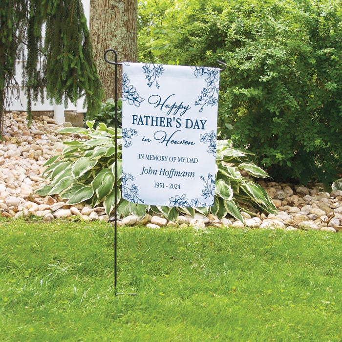 Happy Father's Day in Heaven Personalized Memorial Flag