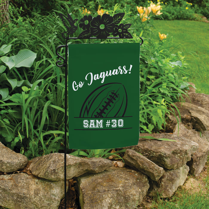 Personalized Football Player Garden Flag