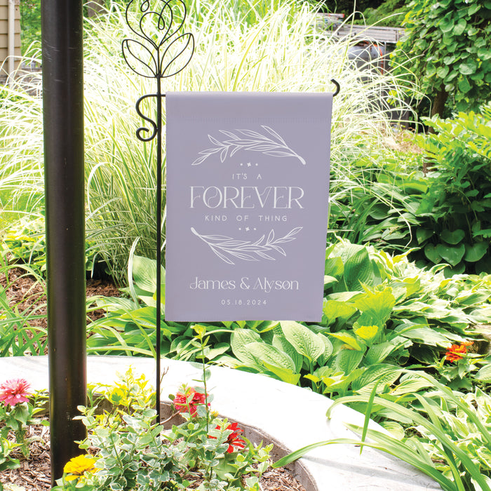 Personalized Forever Wedding Welcome Flag
