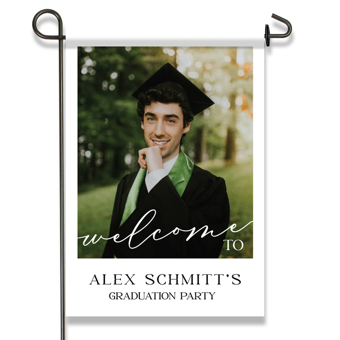 Personalized Graduation Party Welcome Flag