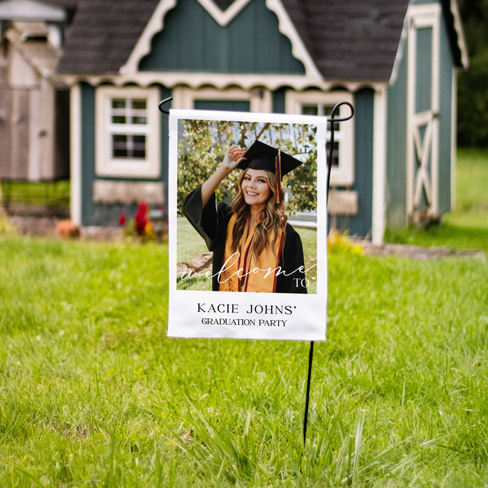 Personalized Graduation Party Welcome Flag
