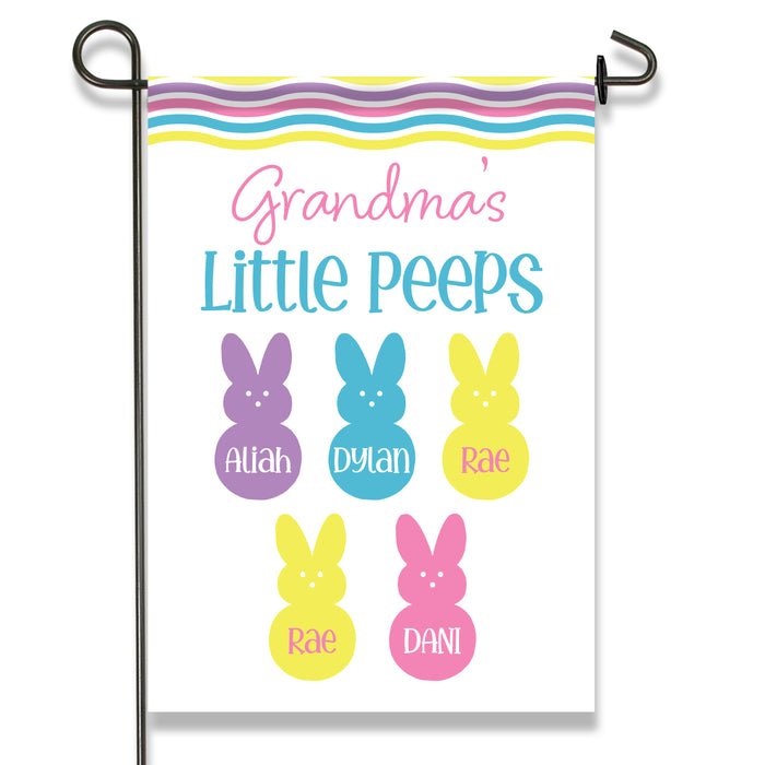 Personalized Grandma's Little Peeps Spring Garden Flag