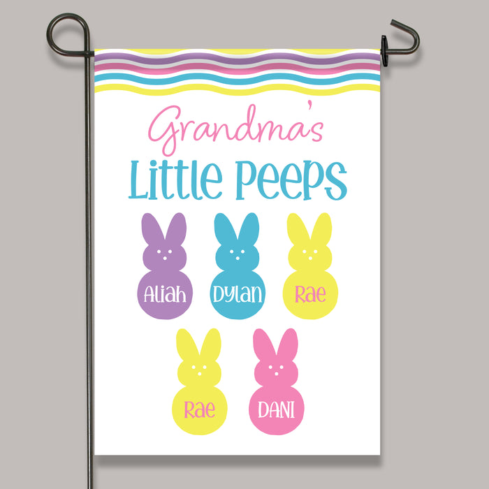 Personalized Grandma's Little Peeps Spring Garden Flag