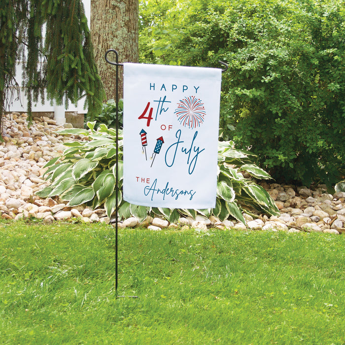 Personalized Happy 4th of July Yard Flag