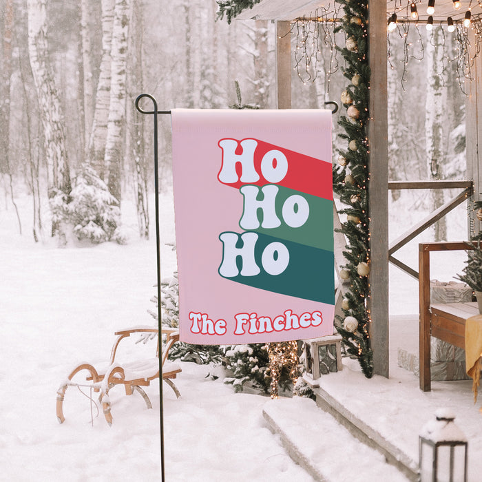 Personalized "Ho Ho Ho" Christmas Garden Flag