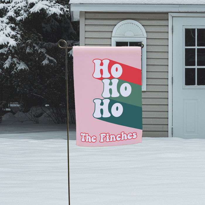 Personalized "Ho Ho Ho" Christmas Garden Flag