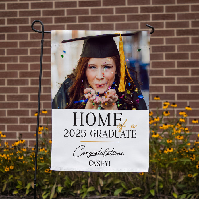 Personalized "Home of a 2025 Grad" Graduation Party Welcome Flag