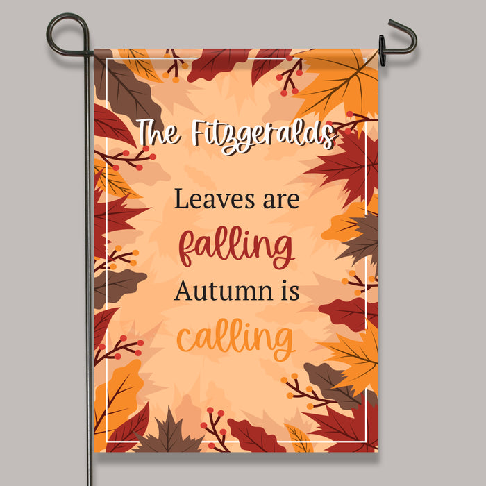 Personalized Autumn is Calling Garden Flag