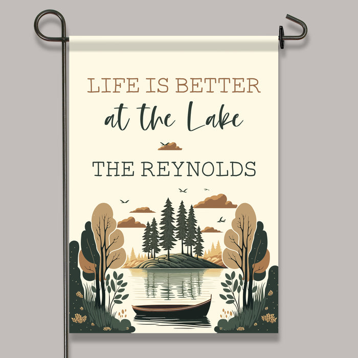 Personalized "Life is Better at the Lake" House Flag