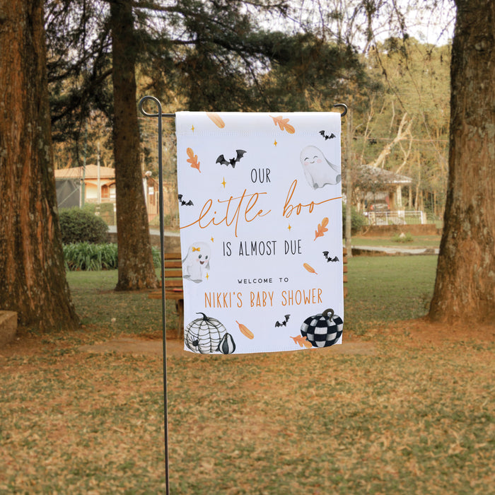 Personalized Halloween Baby Shower Welcome Garden Flag