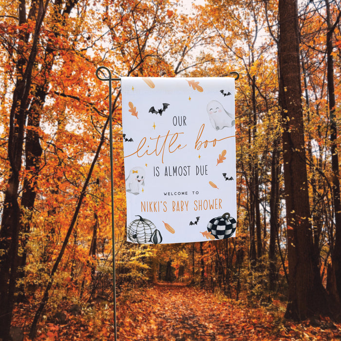 Personalized Halloween Baby Shower Welcome Garden Flag