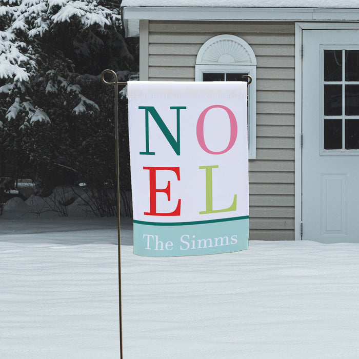 Personalized "Noel" Christmas Garden Flag
